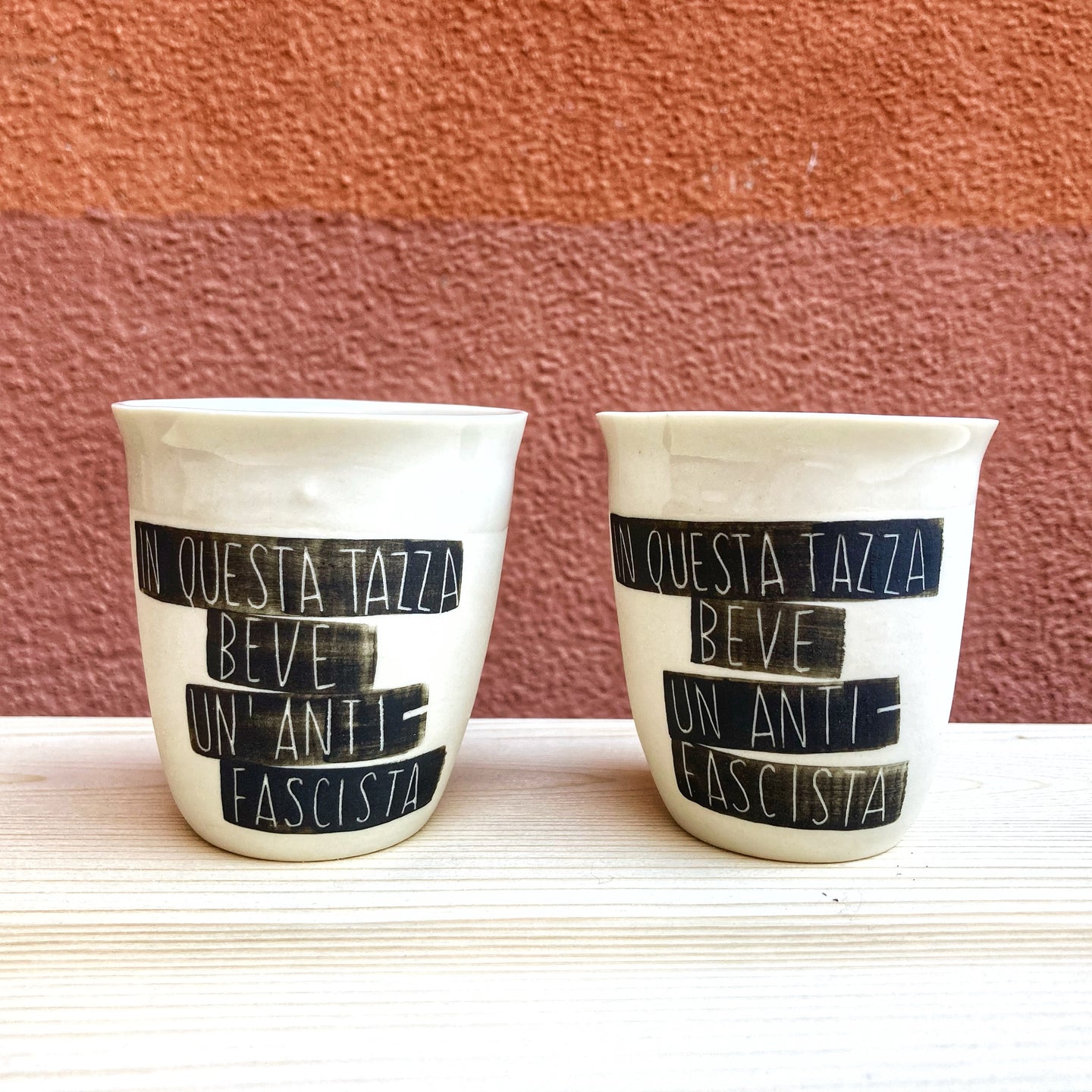 Bicchiere Caffè Antifascista - Set da 2
